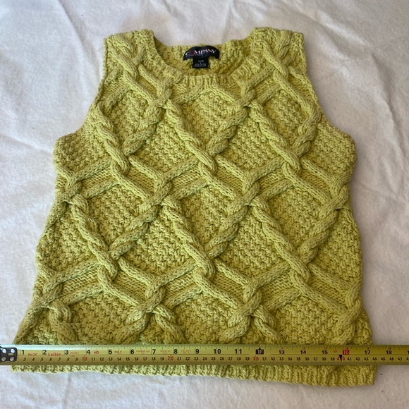 COMPANY by ELLEN TRACEY CHUNKY KNIT SLEEVES SWEATER TOP . - Picture 8 of 13